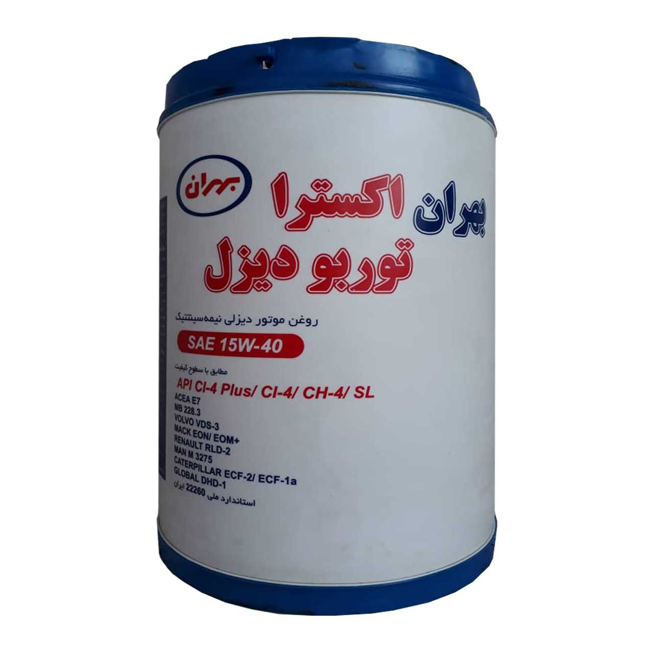 روغن موتور بهران مدل اکسترا توربو دیزل CI4 حجم 20 لیتر (15W-40)