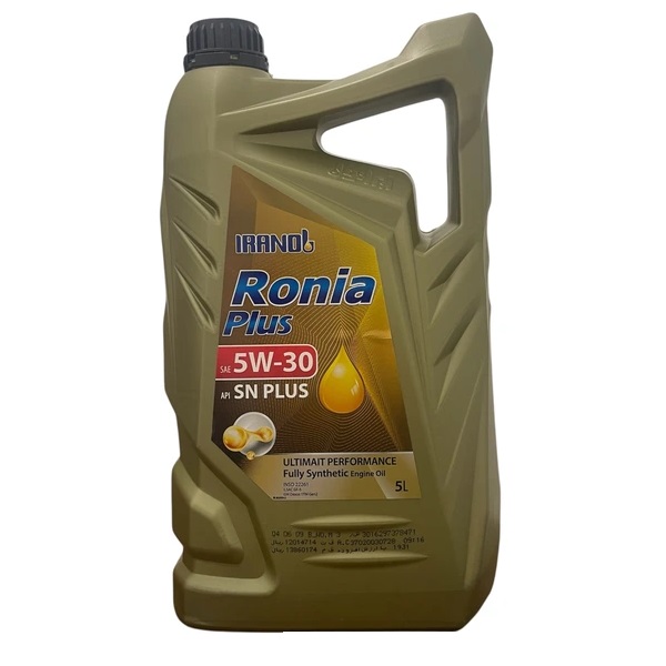 روغن موتور ایرانول مدل رونیا پلاس SN حجم 5 لیتر (5w-30)