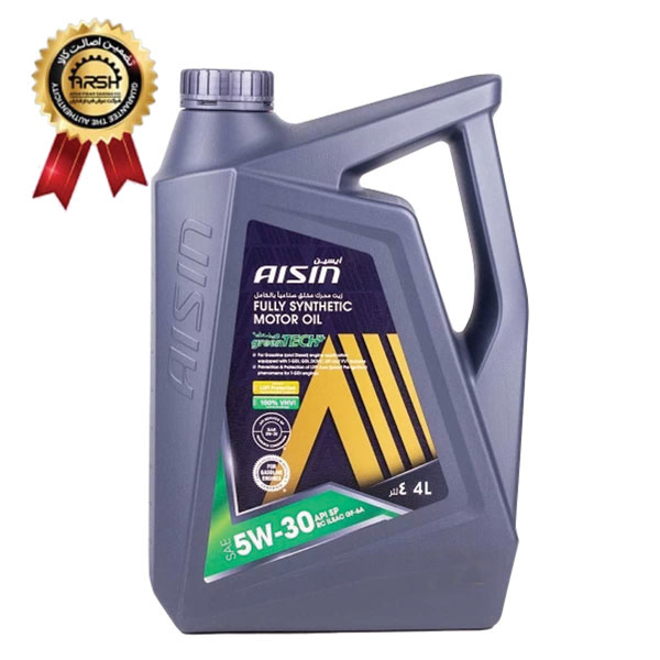 روغن موتور آیسین Aisin مدل SP حجم 4 لیتر (5W-30) ساخت کره برچسب دار