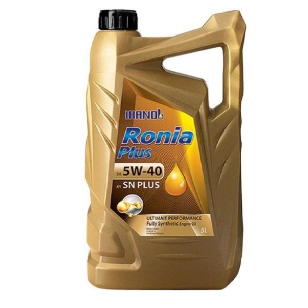 روغن موتور ایرانول مدل رونیا پلاس SN حجم 5 لیتر (5w-40)