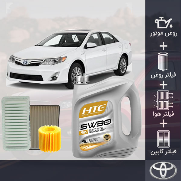 کیت کامل روغن موتور تویوتا کمری 2011-2014 طلائی