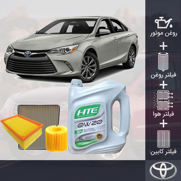 کیت کامل روغن موتور تویوتا کمری 2015-2016 طلائی