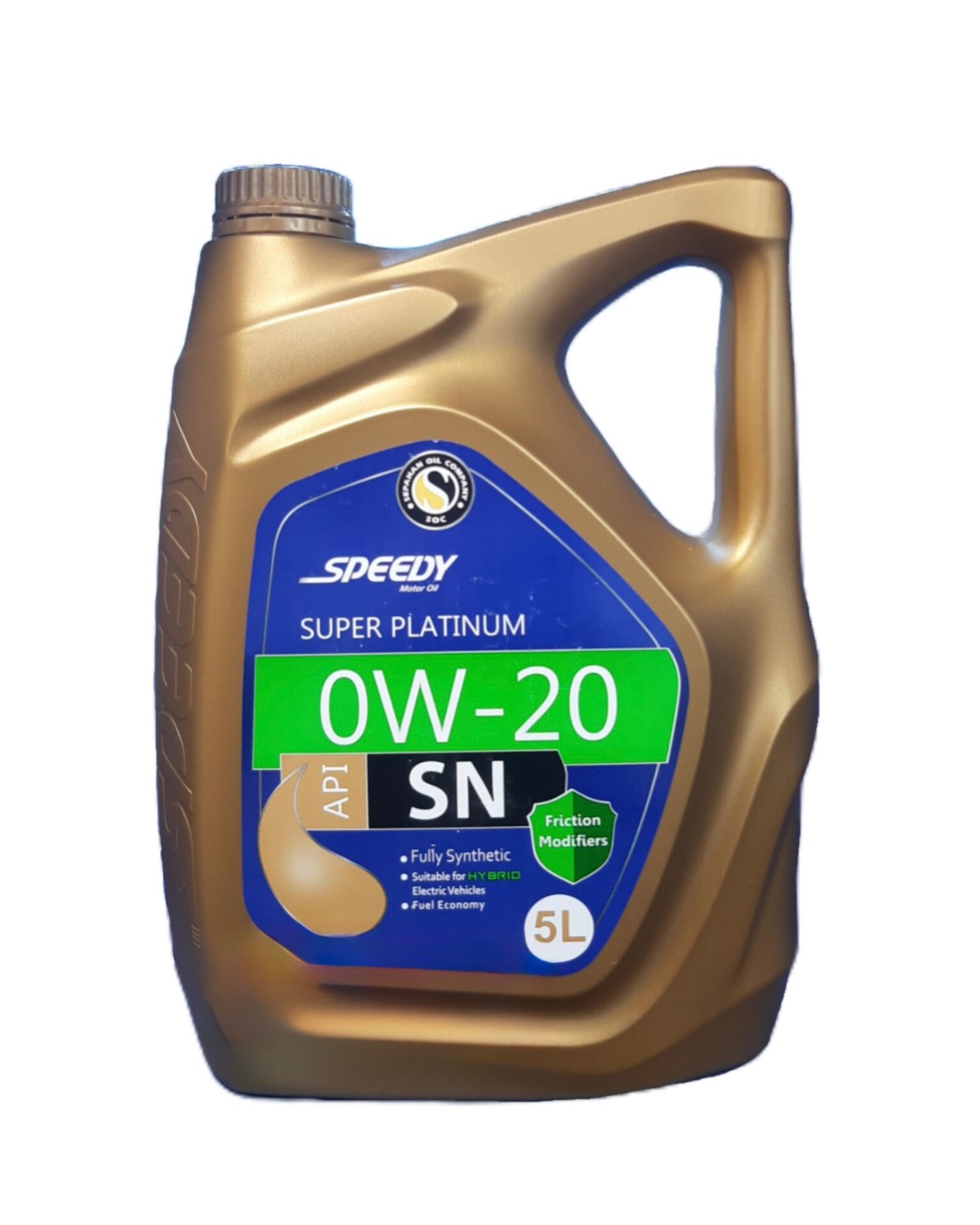 روغن موتور سپاهان مدل اسپیدی سوپر پلاتینیوم SN حجم 5 لیتر (0w-20)
