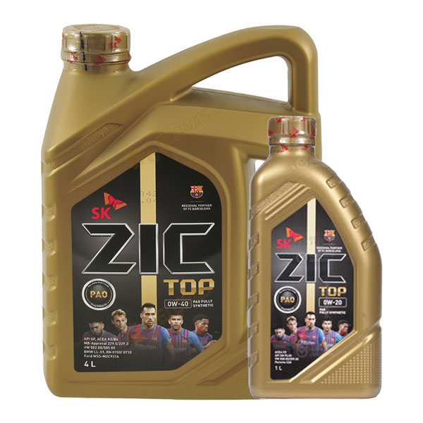 روغن موتور زیک SK ZIC مدل Zero API SN حجم 5 لیتر (0w-40)