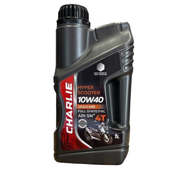 روغن موتور سیکلت چارلی مدل Charlie Turbo MOTO HP API SN+ JASO MB حجم 1 لیتر (10w-40)