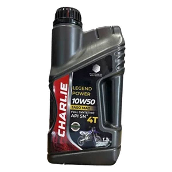 روغن موتور سیکلت چارلی مدل Charlie Advanced Super Oil API SN+ JASO MA2 حجم 1.3 لیتر (10w-50)