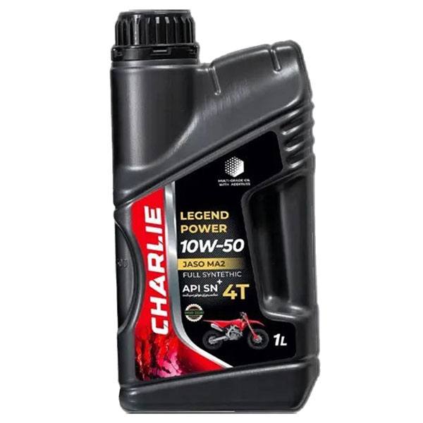 روغن موتور سیکلت چارلی مدل Charlie Advanced Super Oil API SN+ JASO MA2 حجم 1 لیتر (10w-50)